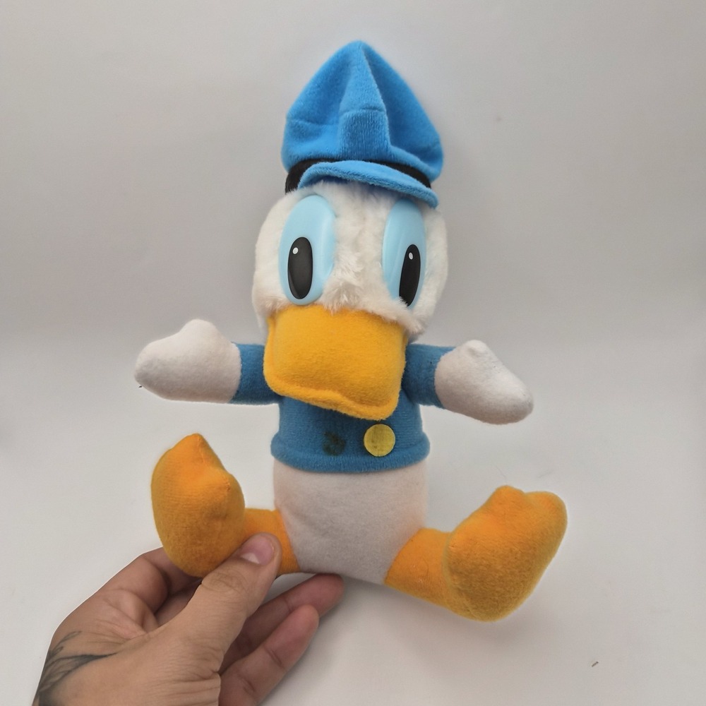 Vintage Donald Duck Plush 9" Disney Stuffed Animal Blue Sailor No Tag